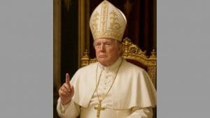 Donald Trump's AI image dressed as Pope sparks outrage - CNBC TV18 Donald Trump's AI image dressed as Pope sparks outrage - CNBC TV18