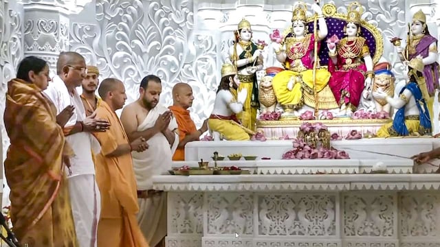 First pics of Ram Darbar's consecration held at Ram Temple in Ayodhya ...