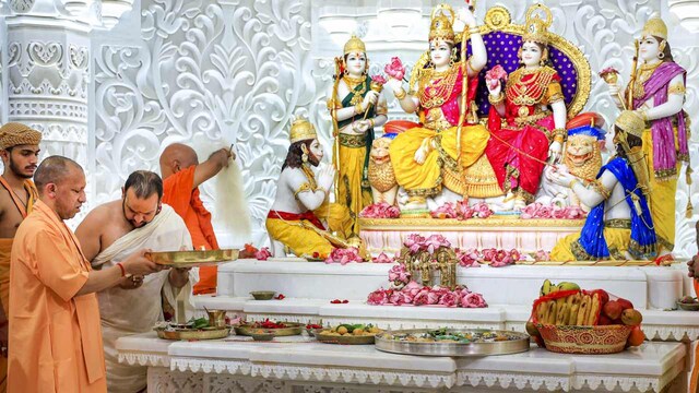First pics of Ram Darbar's consecration held at Ram Temple in Ayodhya ...