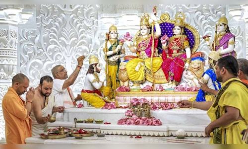 First pics of Ram Darbar's consecration held at Ram Temple in Ayodhya ...