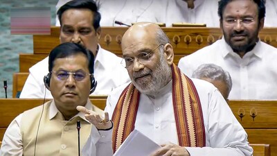 Union Home Minister Amit Shah speaks on Operation Mahadev in Lok Sabha during Monsoon Session of Parliament. (PTI)