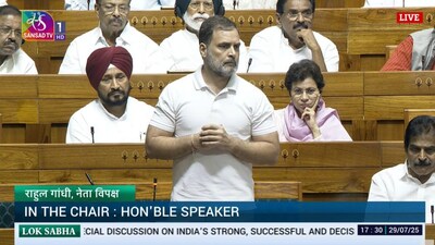 Rahul Gandhi in Lok Sabha on Operation Sindoor on July 29 (Screengrab) 