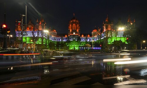 Indian Landmarks Illuminated for Independence Day