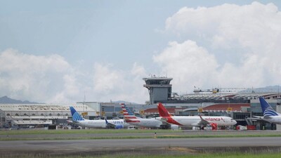A view of  Costa Rica's Juan Santamaria International Airport where all flights were cancelled after the country was forced to close its airspace and suspend flights at International airports after a power outage hit a radar system, in Alajuela, Costa Rica, September 24, 2025. REUTERS/Mayela Lopez