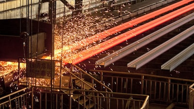 A steel plant in Tangshan, Hebei province, China. Photographer: Nelson Ching/Bloomberg