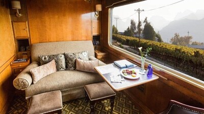 The Blue Train, South Africa | Often called "Moving five-star hotel on wheels," it is one of the world's most luxurious trains, known for its lavish cabins, private suites and elegant dining. The train travels through parts of the Karoo Desert, which offers rolling grasslands, rugged mountains and vineyards of the Western Cape. (Image: Reuters)