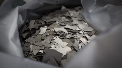 Neodymium at a rare earth factory in Baotou, Inner Mongolia, China. Photographer: Nelson Ching/Bloomberg