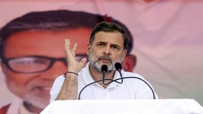 Muzaffarpur: LoP in the Lok Sabha and Congress leader Rahul Gandhi addresses a public meeting ahead of the Bihar Assembly elections, in Muzaffarpur, Bihar, Wednesday, Oct. 29, 2025. (PTI Photo) (PTI10_29_2025_000212B)