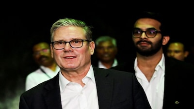 British Prime Minister Keir Starmer visits Yash Raj Films, in Mumbai, India, October 8, 2025. Leon Neal/Pool via REUTERS