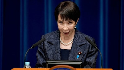 Japan's Prime Minister Sanae Takaichi addresses a press conference at the prime minister's office, in Tokyo, Japan, October 21, 2025. Eugene Hoshiko/Pool via REUTERS/