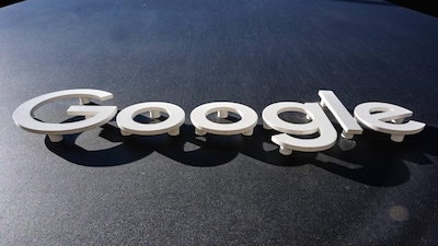 FILE -This is the Google logo on a building in New York, Oct. 27, 2025. (AP Photo/Gene J. Puskar, File)