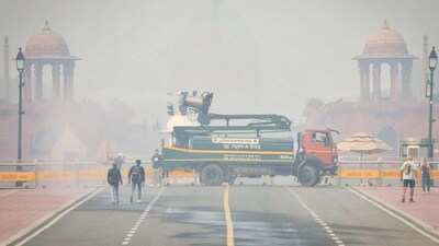 The air quality of Delhi-NCR remains in the 'poor' category and the overall Air Quality Index stood at 264, as per the data from SAFAR. (PTI)