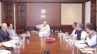 Home Minister Amit Shah reviews security meeting on November 11, 2025, after Delhi Red Fort car blast. (Photo: X/@AmitShah) 