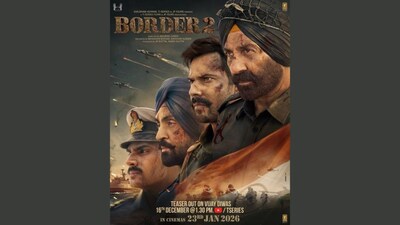 'Beast mode on': Border 2 poster out, teaser Dec 16; Sunny Deol, Varun, Diljit star