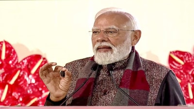 **EDS: THIRD PARTY IMAGE** In this screenshot image taken from a video posted on Dec. 26, 2025, Prime Minister Narendra Modi addresses a gathering during an event on 'Veer Baal Diwas', observed to commemorate the martyrdom of Sahibzadas Baba Zorawar Singh and Baba Fateh Singh, the sons of the 10th Sikh Guru, Sri Guru Gobind Singh. (@NarendraModi/YT via PTI Photo)(PTI12_26_2025_000167B)