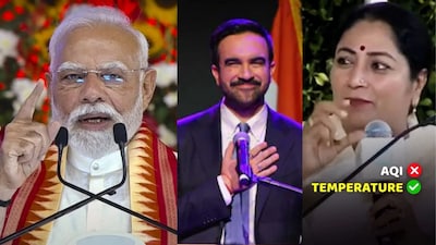 (From left to right) Prime Minister Narendra Modi, NYC Mayor Zohran Mamdani, and Delhi CM Rekha Gupta. 