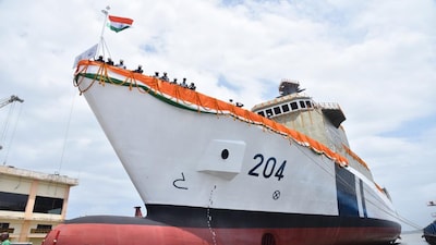 ICG Inducts First Indigenous Pollution Control Vessel 'Samudra Pratap'