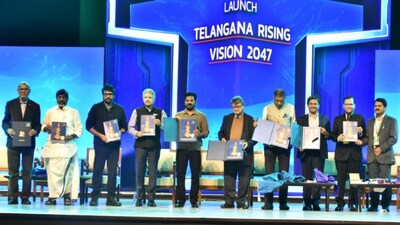 Telangana signs ₹5.75 lakh cr pacts; Salman Khan pledges ₹10,000 cr.