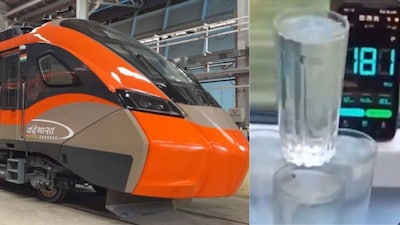 Vande Bharat sleeper speed water test./Images X