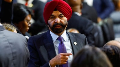 World Bank Group President Ajay Banga attends a plenary session on the opening day of the G20 Leaders' Summit at the Nasrec Expo Centre in Johannesburg, South Africa, November 22, 2025. REUTERS/Thomas Mukoya/Pool