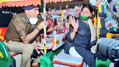 Jhansi's first woman auto driver./Image X