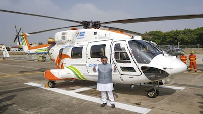 Bengaluru: Union Civil Aviation Minister Kinjarapu Ram Mohan Naidu during the inaugural flight ceremony of a Dhruv-NG helicopter, at the Helicopter Division, in Bengaluru, Tuesday, Dec. 30, 2025. (PTI Photo/Shailendra Bhojak)(PTI12_30_2025_000186B)