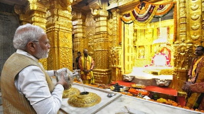 PM Narendra Modi at Somnath Temple. (Photo: PMO) 