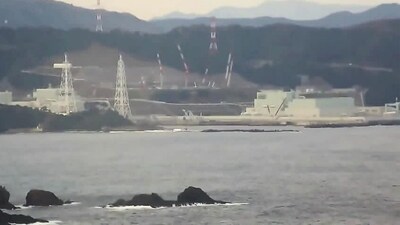 Footage shows western Japan nuclear plant shaking at moment quake hit. (Reuters screengrab) 