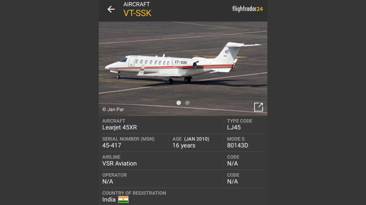 Maharashtra Deputy CM Ajit Pawar's VTSSK Learjet 45 aircraft crashed in Baramati. 