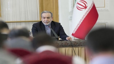 Iranian Foreign Minister Abbas Araghchi speaks during a meeting with ambassadors in Tehran, Iran, June 15, 2025. Iranian Foreign Ministry/WANA (West Asia News Agency)/Handout via REUTERS ATTENTION EDITORS - THIS PICTURE WAS PROVIDED BY A THIRD PARTY.