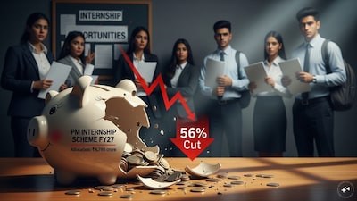 PM इंटर्नशिप योजना का बजट FY27 के लिए 56% घटाकर ₹4,788 करोड़ किया गया