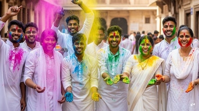 Why people wear white on Holi/ (Image AI generated)