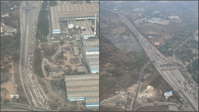 8 घंटे जाम में फंसे पुणे के उद्योगपति ने मुंबई-पुणे एक्सप्रेसवे पर लिया हेलीकॉप्टर का सहारा