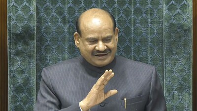 **EDS: THIRD PARTY IMAGE; SCREENGRAB VIA SANSAD TV** New Delhi: Lok Sabha Speaker Om Birla conducts proceedings in the House during the Budget session of Parliament, in New Delhi, Monday, Feb. 9, 2026. (Sansad TV via PTI Photo)(PTI02_09_2026_000080B)