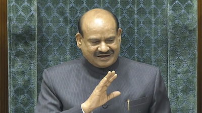 **EDS: THIRD PARTY IMAGE; SCREENGRAB VIA SANSAD TV** New Delhi: Lok Sabha Speaker Om Birla conducts proceedings in the House during the Budget session of Parliament, in New Delhi, Monday, Feb. 9, 2026. (Sansad TV via PTI Photo)(PTI02_09_2026_000080B)