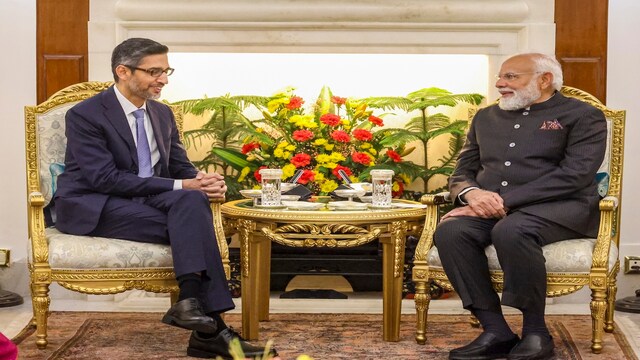 Modi meets Google CEO Sundar Pichai at India AI Impact Summit in Delhi ...