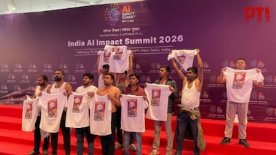 India AI Impact Summit: Indian Youth Congress protests against PM Modi, 10 held