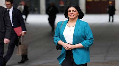 British Home Secretary Shabana Mahmood leaves BBC Broadcasting House, following a television interview ahead of the publication of the new Asylum Policy Statement, in London, Britain, November 16, 2025. REUTERS/Toby Melville