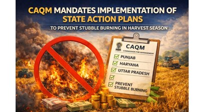CAQM ने गेहूं के पराली जलाने से रोकने के लिए राज्य कार्य योजनाओं को अनिवार्य किया.