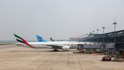 Planes are parked at Noi Bai International Airport amid regional airspace closures, amid the U.S.-Israel conflict with Iran, in Hanoi, Vietnam, March 2, 2026. REUTERS/Thinh Nguyen