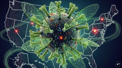 Highly mutated BA.3.2 'Cicada' COVID-19 variant detected in US. (Image AI generated)