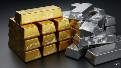 जागतिक तणावामुळेही सोने, चांदीच्या दरात घसरण; डॉलर मजबूत, बॉन्ड यील्ड वाढले