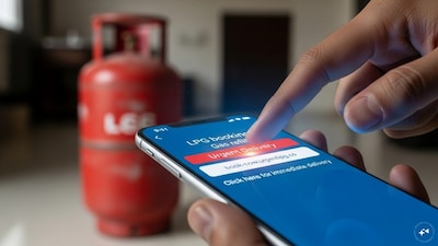 Scam links for LPG bookings: Delhi Police cautions against fraud amid supply squeeze. (Image AI generated)