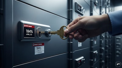 HDFC बैंक 1 अप्रैल 2026 से लॉकर शुल्क में 184% तक की बढ़ोतरी करेगा.