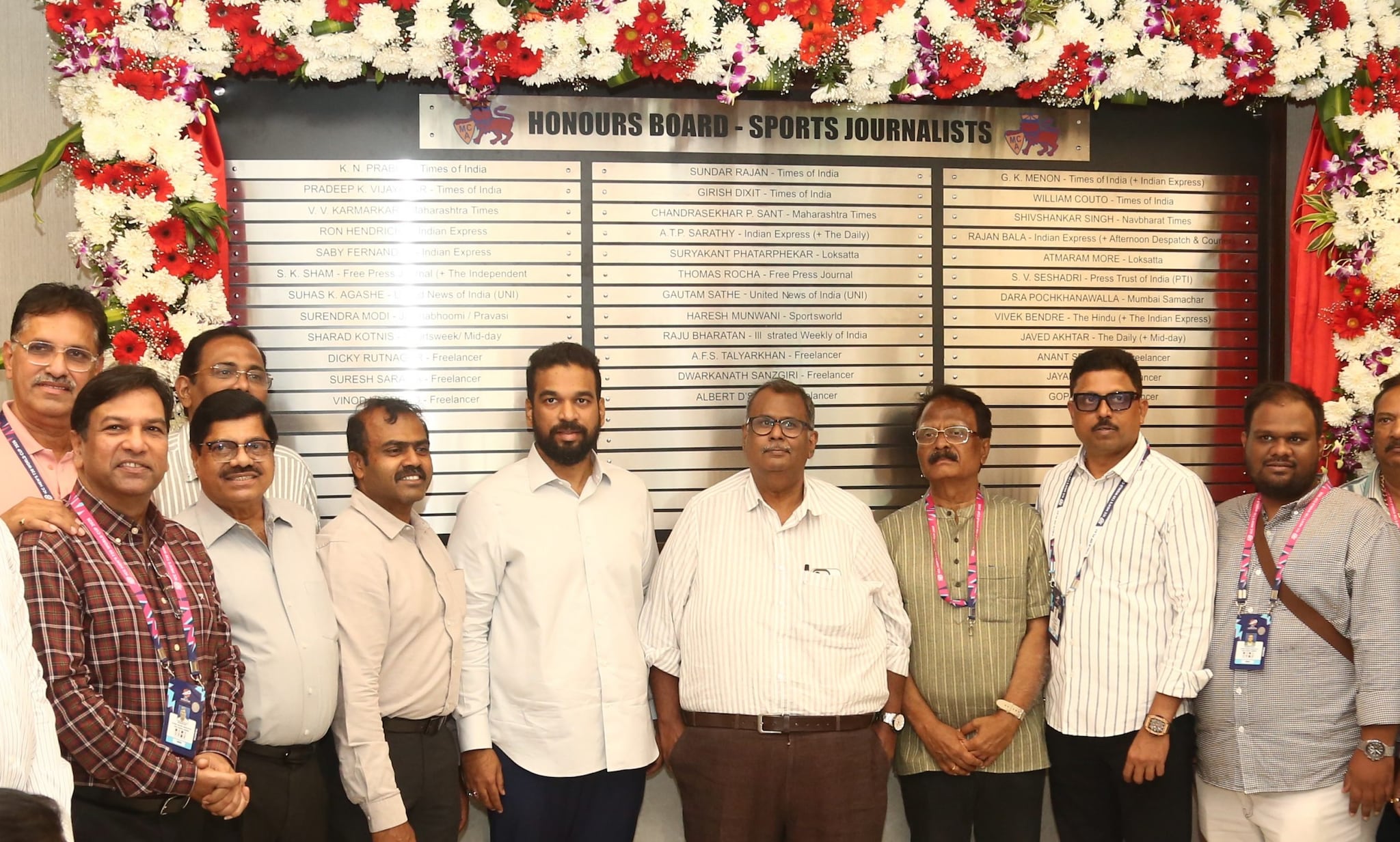MCA pays tribute to Mumbai’s sports journalists with Honours Board at Wankhede Stadium