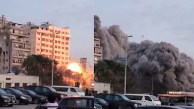 Beirut Building Crumbles in Seconds After Israeli Strike; 6 Killed in Overnight Attacks