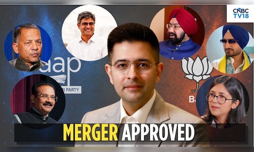 RS Chairman accepts merger of seven AAP MPs with BJP - CNBC TV18