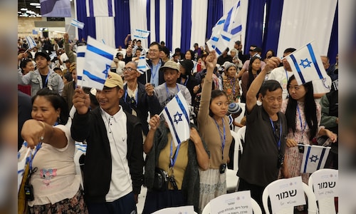 Around 240 Indians claiming descent from biblical tribe arrive in Israel under relocation plan