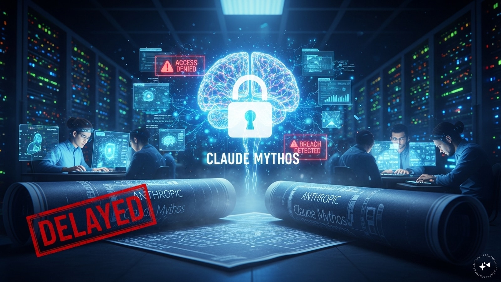 Anthropic unveils powerful AI model, but delays release over cybersecurity concerns: All about Claude Mythos (Image AI generated)