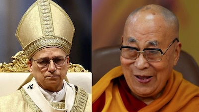 Pope Leo and Dalai Lama. (Images Reuters)